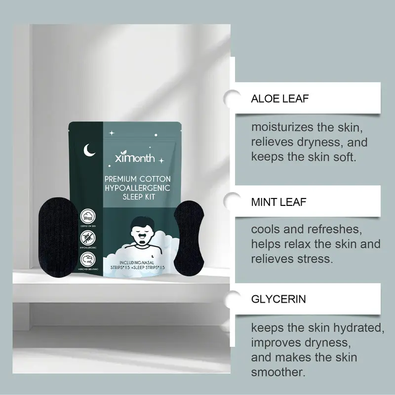 Breathable Nasal Care Sleep Care Strips, 30pcs/pack Gentle Night Sleep Care Patches, Body Care Products for Adults 3