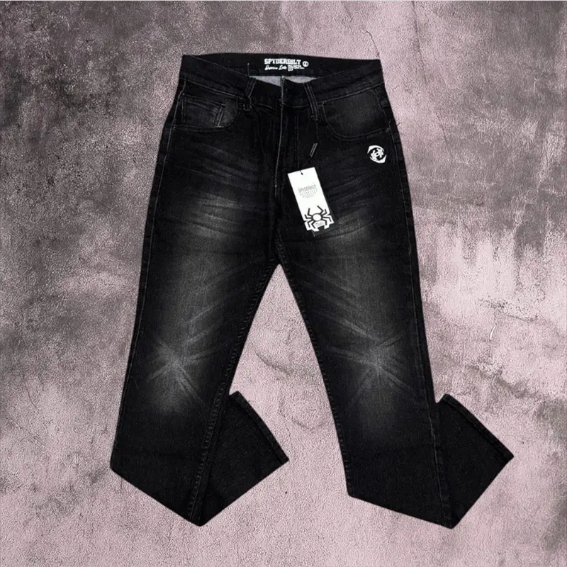 Celana Jeans Pria Hitam Slim Fit Spy Sandblast Edition Soft Jeans Distro 28  POLOS