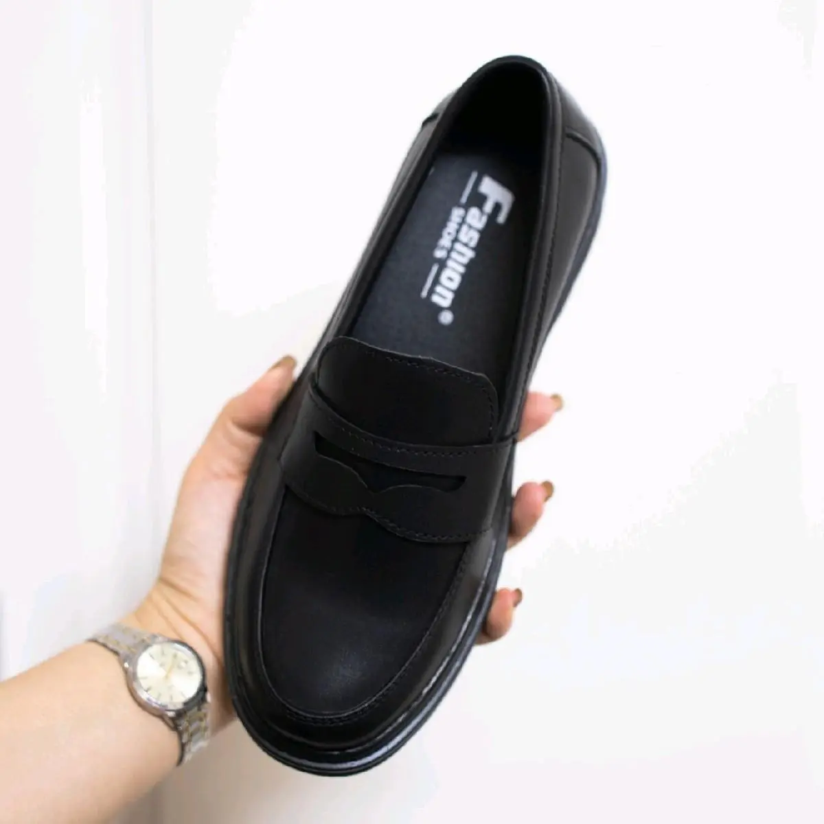 giầy lười đế bằng ,đế cao su cao 4cm GiàY Nam Mũi tròn