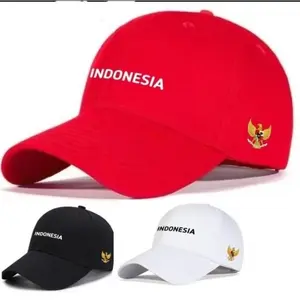 SHAF | TOPI BASEBALL PRIA WANITA BORDIR  SPESIAL EDISI KEMERDEKAAN INDONESIA MERAH PUTIH GARUDA
