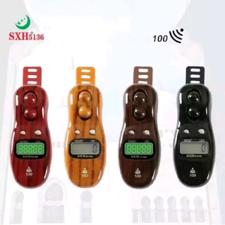 tasbih digital motif kayu alarm