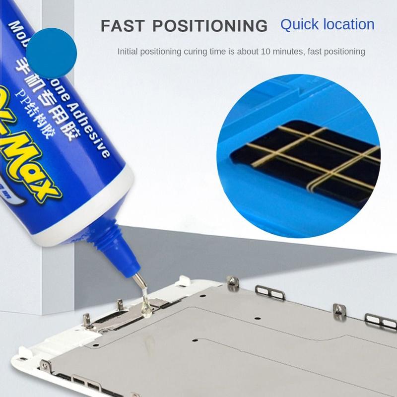 Product Introduction of Quick drying X-MAX PP Structural Adhesive Glue 50ML Black Transparent Repair Border Glue Universal Adhesive Phone Frame LCD Screen Back Cover Repair 11