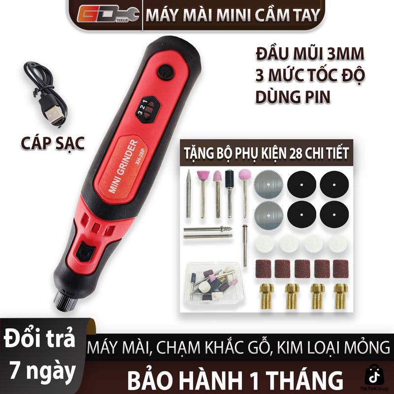 Máy mài mini, khắc, máy điêu khắc, mài chà nhám đánh bóng đa năng, tích hợp sạc USB