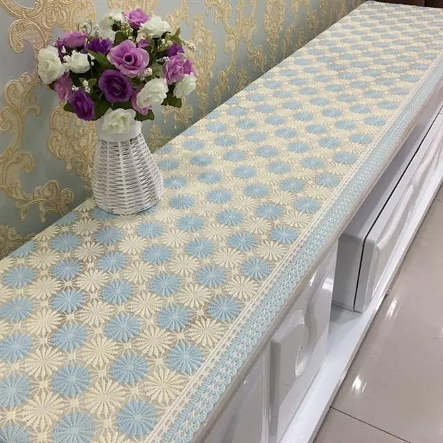 Thảm Tủ TV, Chất Liệu PVC Bronzing, Khăn Trải Bàn, Chống Thấm Nước, Thích Hợp Cho Bàn Trà, Bàn Đầu Giường, Bàn Trang Điểm, Vải Thủ Công, Phong Cách Châu Âu, Có Thể Tùy Chỉnh