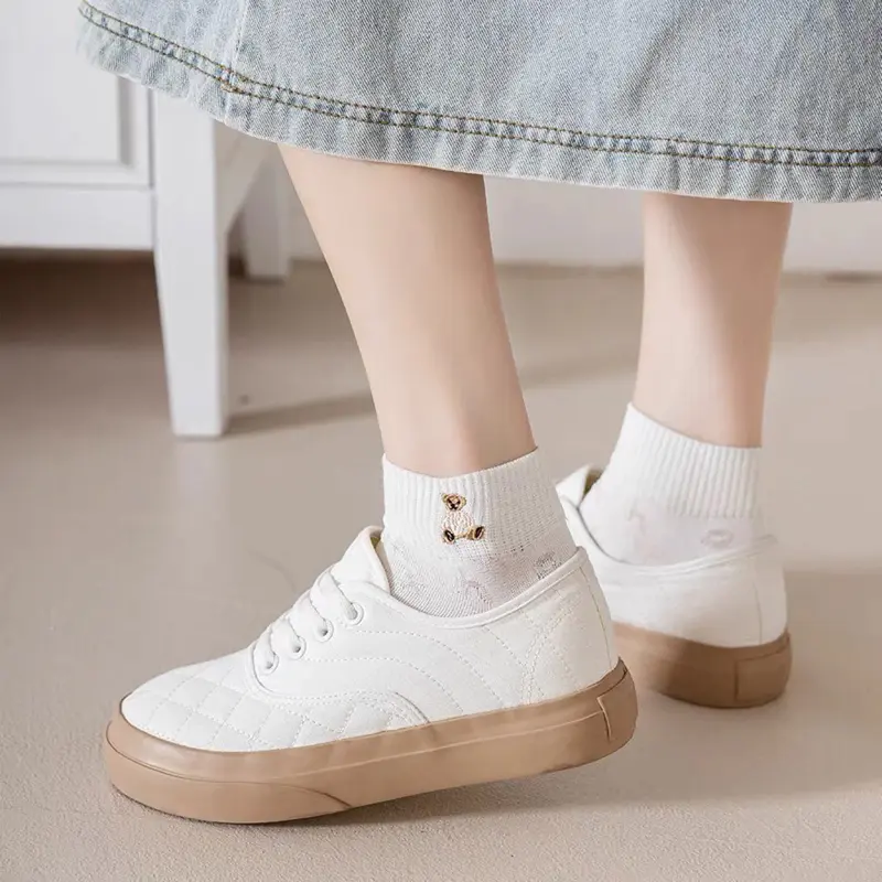Vớ Trắng Cao Cổ Cotton SANDANI - Phù Hợp Mang Cùng Sandal & Menswear Cổ Cao 3