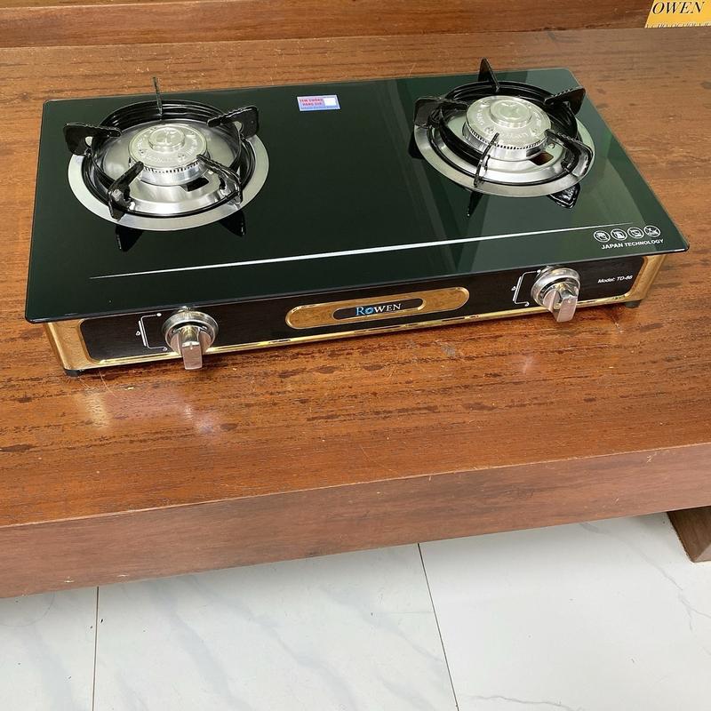 Bếp ga dương ROWEN-TD86 GOLD, Họng hợp kim To - Nhỏ, Pép Inox To-Nhỏ