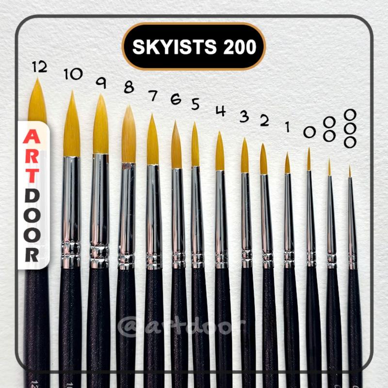   ARTDOOR  Cọ vẽ đầu Tròn SKYISTS  200  học vẽ trang trí màu nước pentel poster gouache 