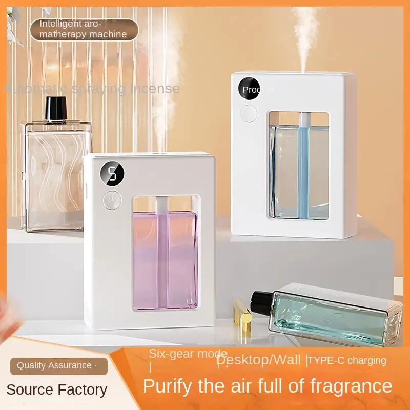 Aroma  Automatic Spray Diffuse  Machine Essential Oil Cold  Instrument Wall-Mounted Bathroom Hotel Household Advanced Intelligence Alchemist Scent Toilet deodorization reed   Natural Aromatherapy Air Freshener reed     viral essential  oil