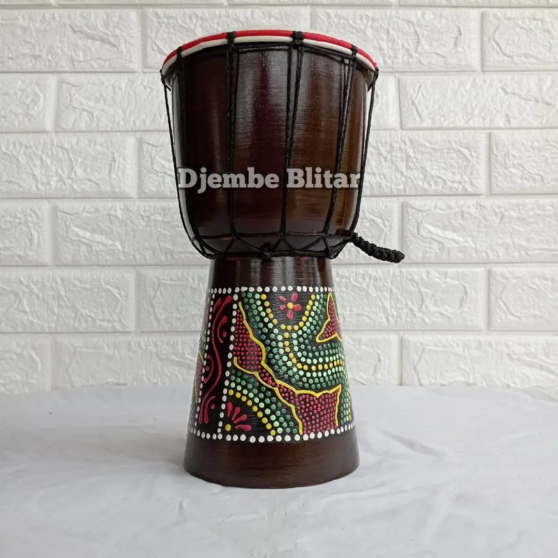 Kendang Jimbe Anak Termurah 30 Cm Alat Musik Tradisional Djimbe Gendang Terbang Mainan Anak Tradisional Edukasi Mini Mainan Kayu Souvenir 6