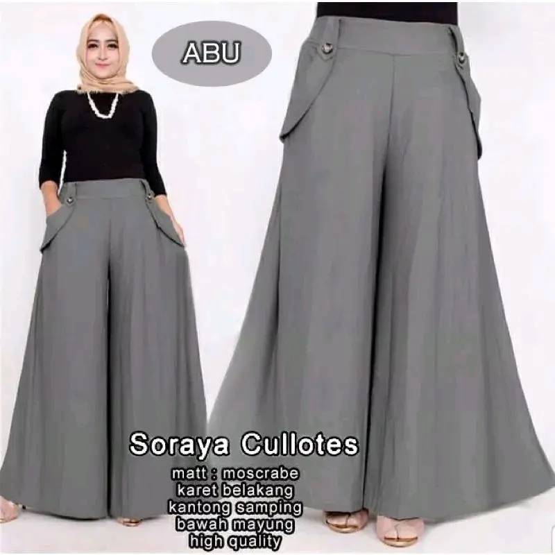 celana kulot soraya / celana kulot crepe jumbo / kulot wanita / kulot Nyaman 4