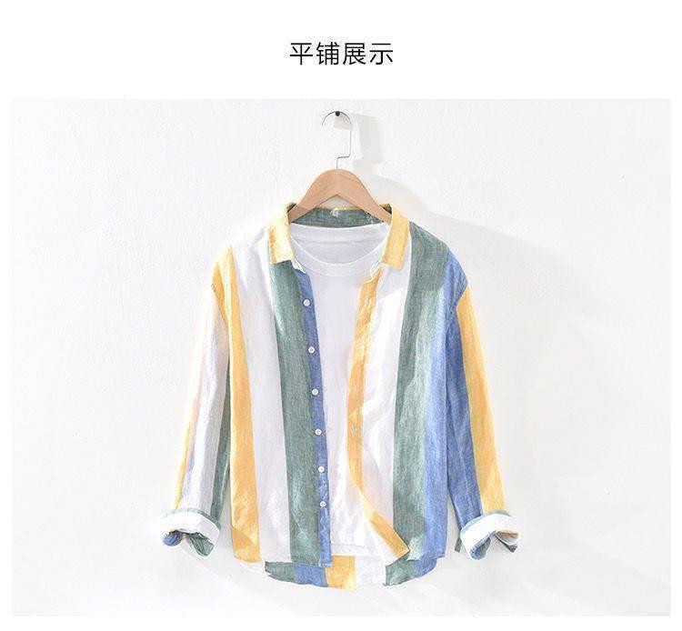 Product Introduction of Áo Sơ Mi Sọc, Dành Cho Nam Giới, Tay Áo Dài, Dáng Rộng Vừa Vặn, Ngoại Cỡ, Thời Trang Trẻ Trung, Áo Mặc Bên Ngoài, Thích Hợp Cho Mùa Xuân Và Mùa Thu, Hàng Mới Về 5