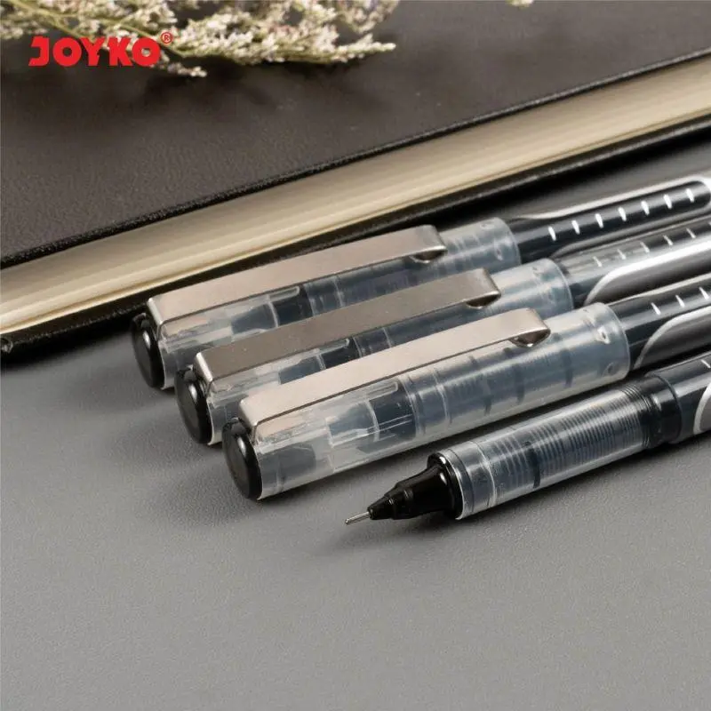 JOYKO Roller Pen RRP-323 Gel Pen Needle Tip Super Smooth Pena Jel Warna Hitam 0.5mm Ecer