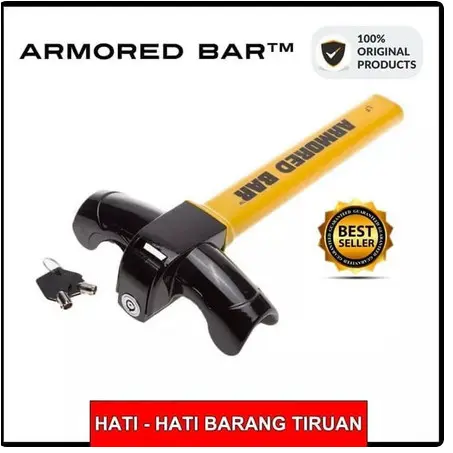 Kunci Stir Setir anti maling curi Pengaman Mobil T model Armored Bar Original 0