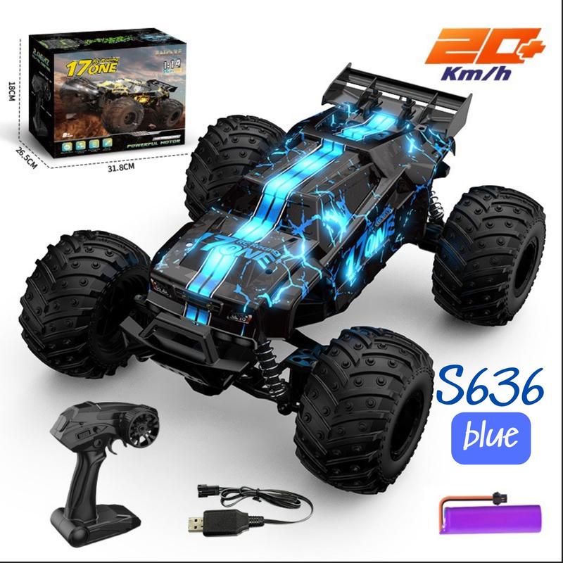  Xe Đua Địa Hình Điều Khiển Từ Xa RC Tốc Độ Cao 20+km h Tỉ Lệ 1 14 S626 S636 Mẫu Mới 2024 Có Đèn LED Super Truck Toy Đồ Chơi 