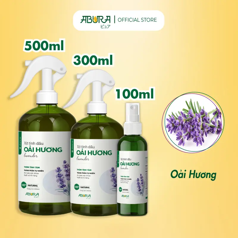 Bình Xịt Tinh Dầu Xông Phòng ABURA Giúp Thơm Phòng Khử Mùi, Đuổi Muỗi Nguyên Chất Thiên Nhiên - Dầu Thơm, Dầu Thơm Phòng  bình  xịt xịt thơm  phòng ngủ chất khử mùi thảm xịt  thoáng white tea 7