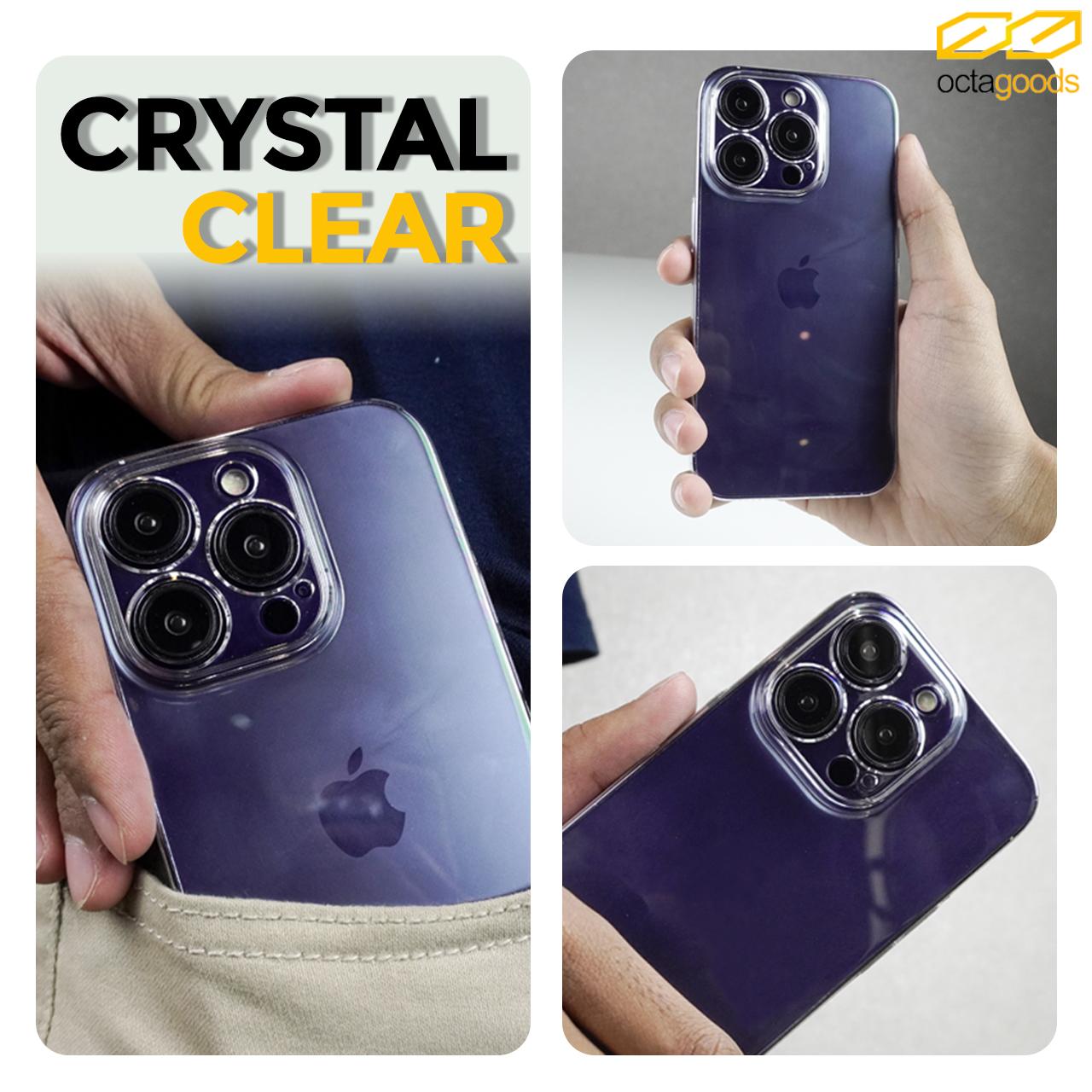 Case iPhone 14 Pro Max Plus Octagoods Crystal Slim Clear Hard Casing