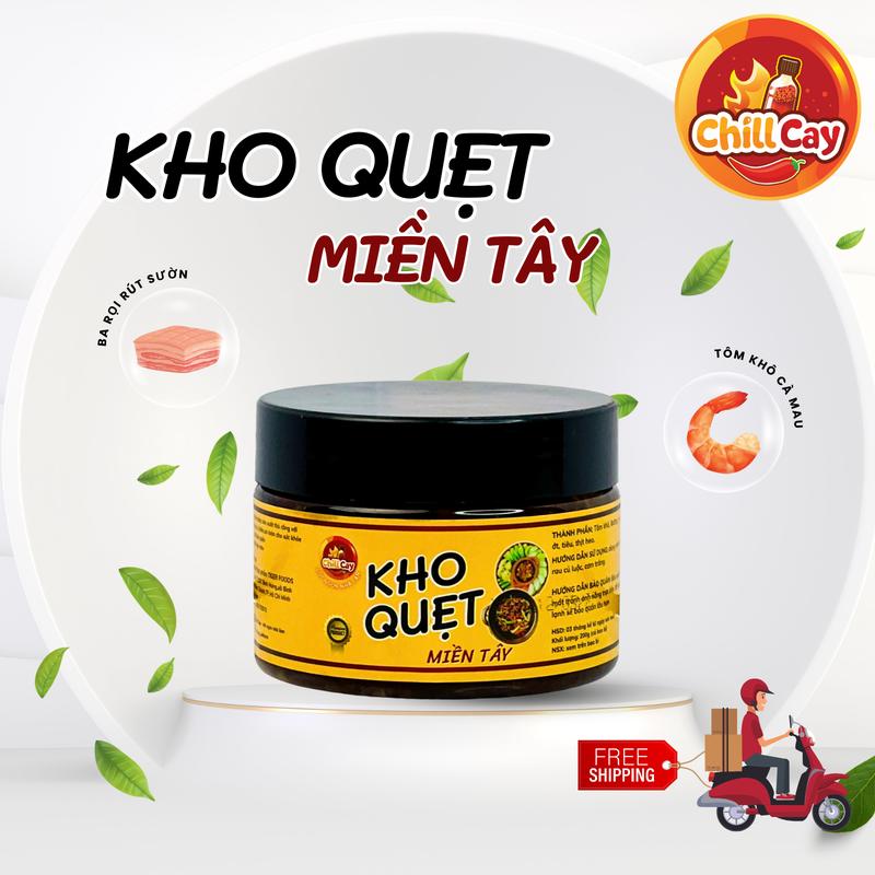 Kho Quẹt Miền Tây CHILLCAY full topping thịt ba chỉ, tôm khô, nước mắm, tỏi, ớt chuẩn vị miền tây đậm đà, cay cay thơm ngon.