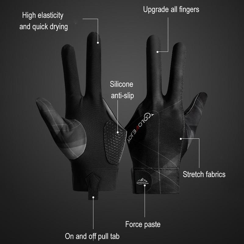 Product Introduction of Professional Pressure Billiards Gloves NonSlip Snooker Gloves with Three Fingers for Optimal G2A0 37