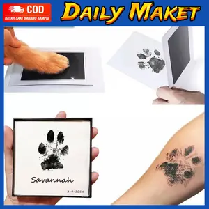 Inkless Baby Footprint Handprint Cap Tangan Kaki Bayi Newborn Cetakan Kaki Anjing Kucing Hewen