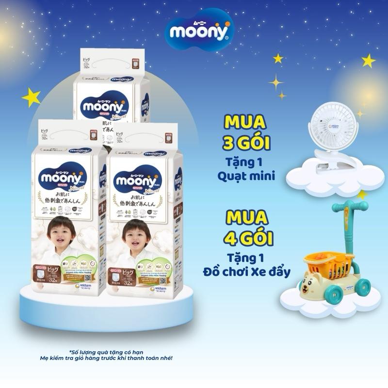 [COMBO 2] Tã Moony Natural NK Unicharm Việt Nam  đủ size NB62+4/S58+2/M46/L38/L36/XL32