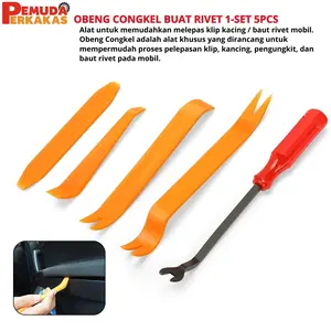 5PCS Alat Congkel Dashboard Alat Lepas Door Dashboard Supaya Tidak Lecet Berkualitas