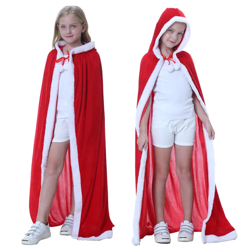 Christmas Cloak Children Adult Little Red Riding Hood Costume Red Cloak Cosplay Cosplay Performance Costume