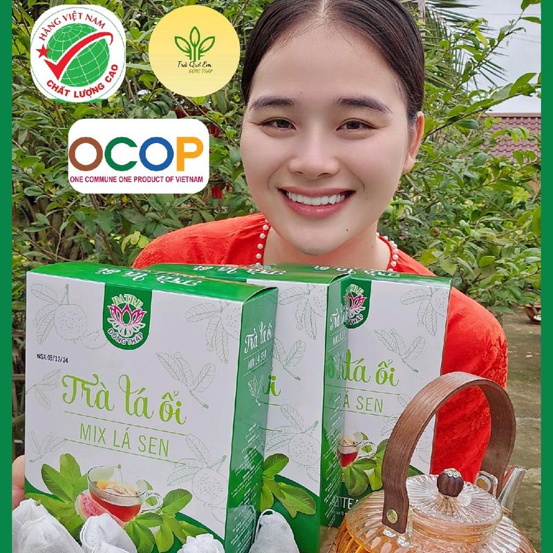 COMBO 3 hộp trà lá ổi mix lá sen sấy lạnh THẢO SÚN MIỀN TÂY ( 90 túi )