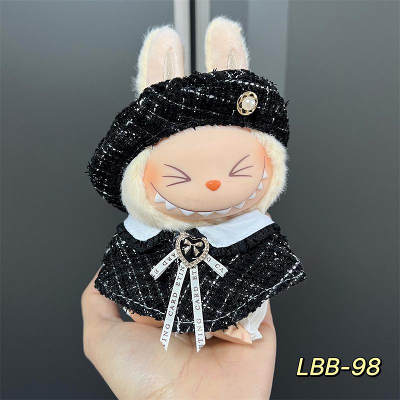 Product Introduction of Labubu Doll Clothes Vinyl Labubu 17cm Plush Toy Cute Dress-Up Casual Outfit Skirt Plush Toy Clothes 15