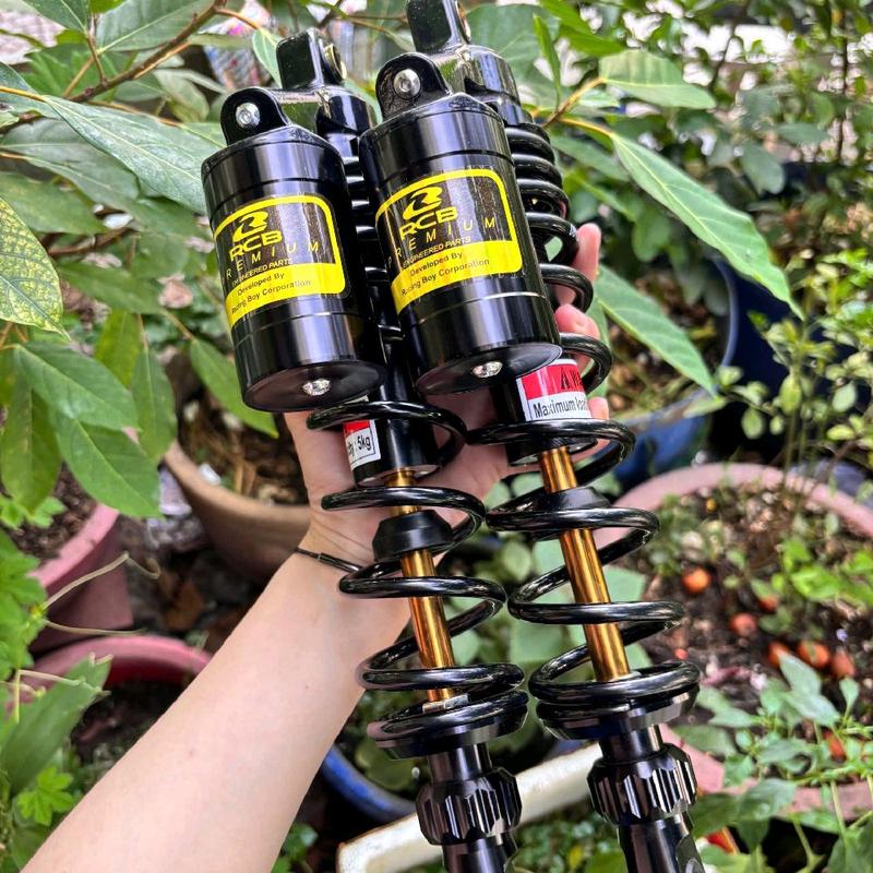 Phuộc sau R.C.B 1:1 bình dầu full đen gắn Dream Wave Elegant Galaxy Future led Axelo Cub Sirius Taurus Jupiter MX các dòng xe điện Phụ Kiện Phụ Tùng olong