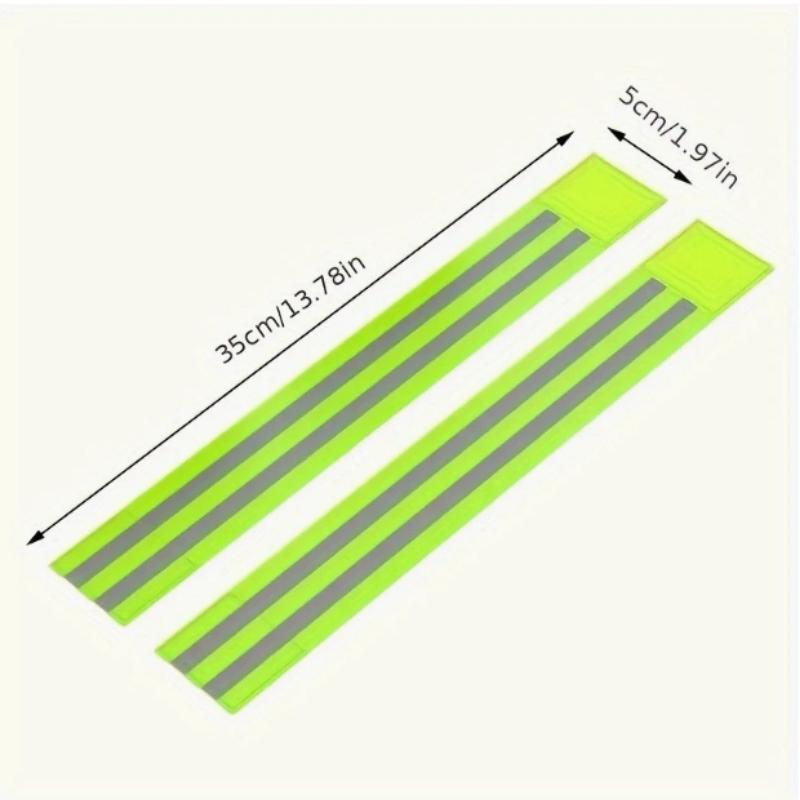 Product Introduction of High Visibility Safety Reflective Band, 2 Counts/set Reflective Band for Night Walking, Cycling and Running, Wrist, Arm, Ankle and Leg Reflective Band 1