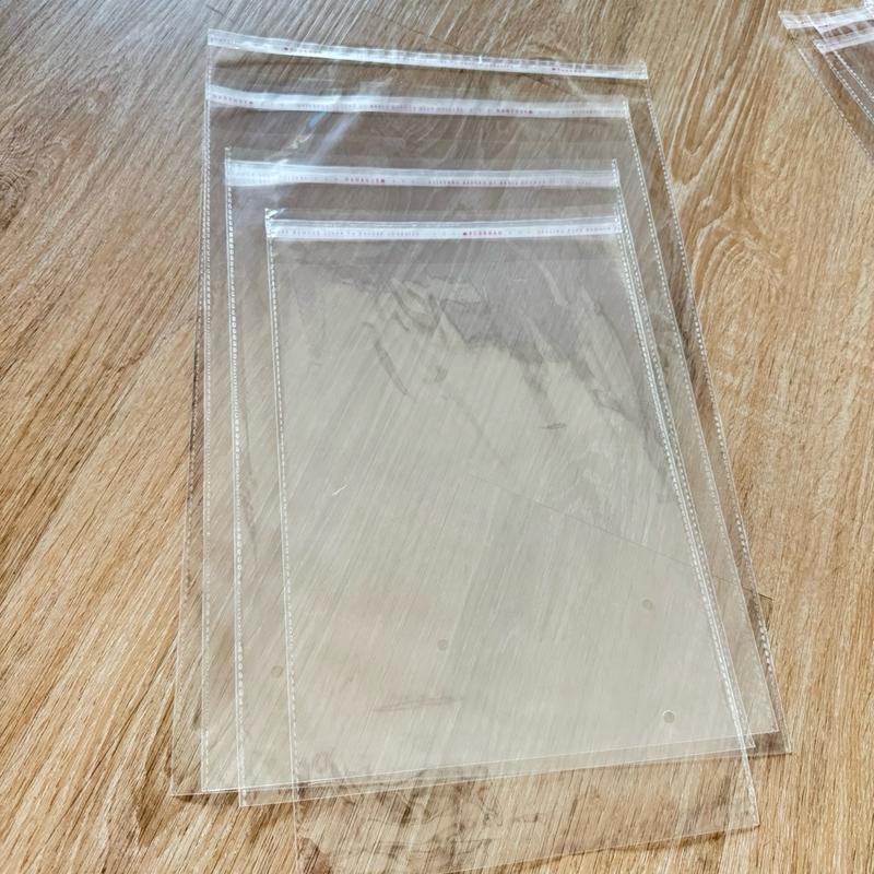 (1kg) Túi Nilon Keo Dán Miệng OPP Trong Suốt, Bọc Kiếng, Đóng Gói, Đựng Phụ Kiện, Quần Áo