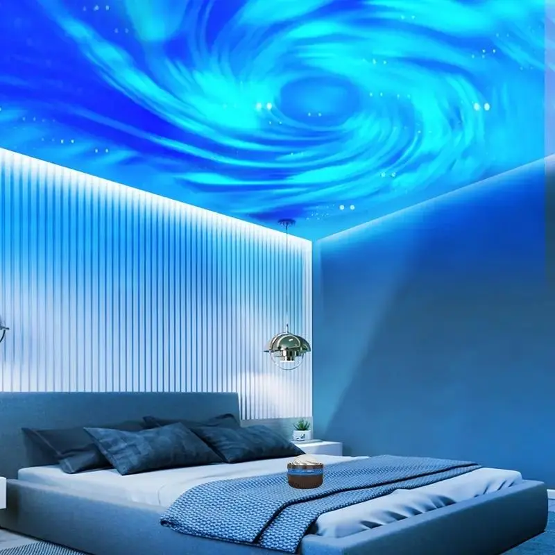 LED Projector Light, USB Powered RGB Night Light Projector with Remote Control, Novelty Lighting for Bedroom & Living Room Decoration, Home Video Projector, WiFi Smart Projector, LED Projector Lamp 7