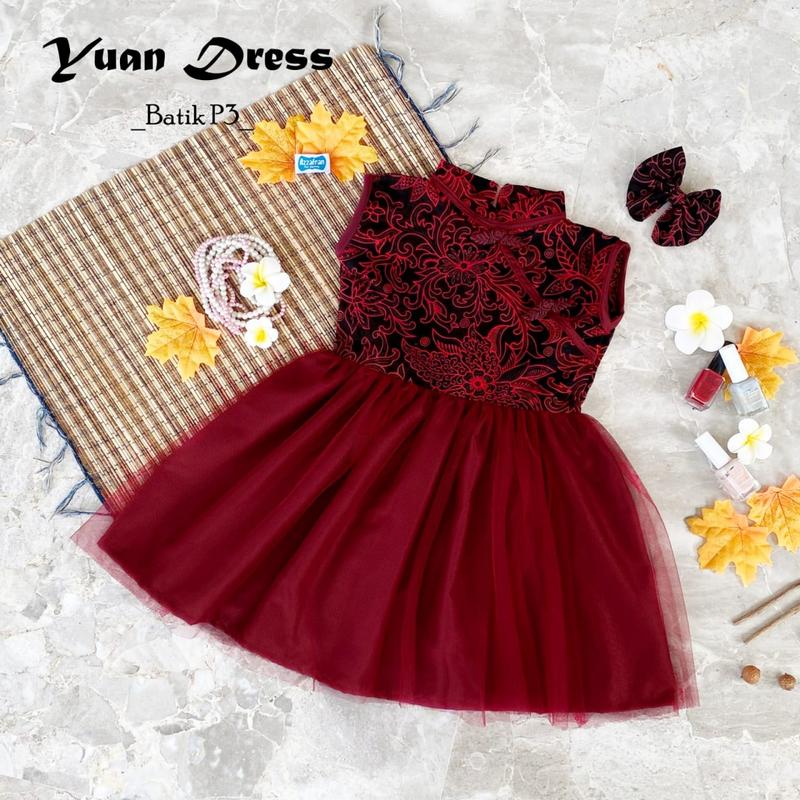 Yuan Dress Batik Baju Natal Cheongsam China Shanghai Imlek Anak Fashion A-Line Yuan Dress Batik Baju Natal Cheongsam China Shanghai Imlek Anak Fashion A-Line