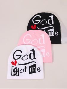 Letter Print Beanie Hat, Casual Outdoor Sports Hat for Fall & Winter, Fashion Accessories for Both Men & Women