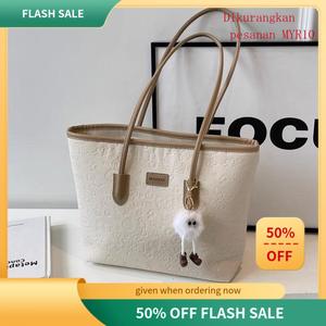 Beg Tangan Kulit Besar, Tekstur Gaya Korea, dengan Rantai Kunci Comel bamboo  purse  doorgift honey  lemon  purse Tote Bags Kalis Air Wanita Totebag Gojo Satoru sling  bag  women Korean Fashion Sling Bag Mini Pouch Shoulder Bag Beg Tangan Wanita