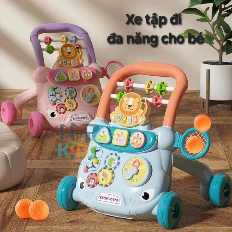 Đồ chơi xe đẩy, xe tập đi đa chức năng kèm bảng bận rộn cho bé vui chơi kết hợp 2 trong 1