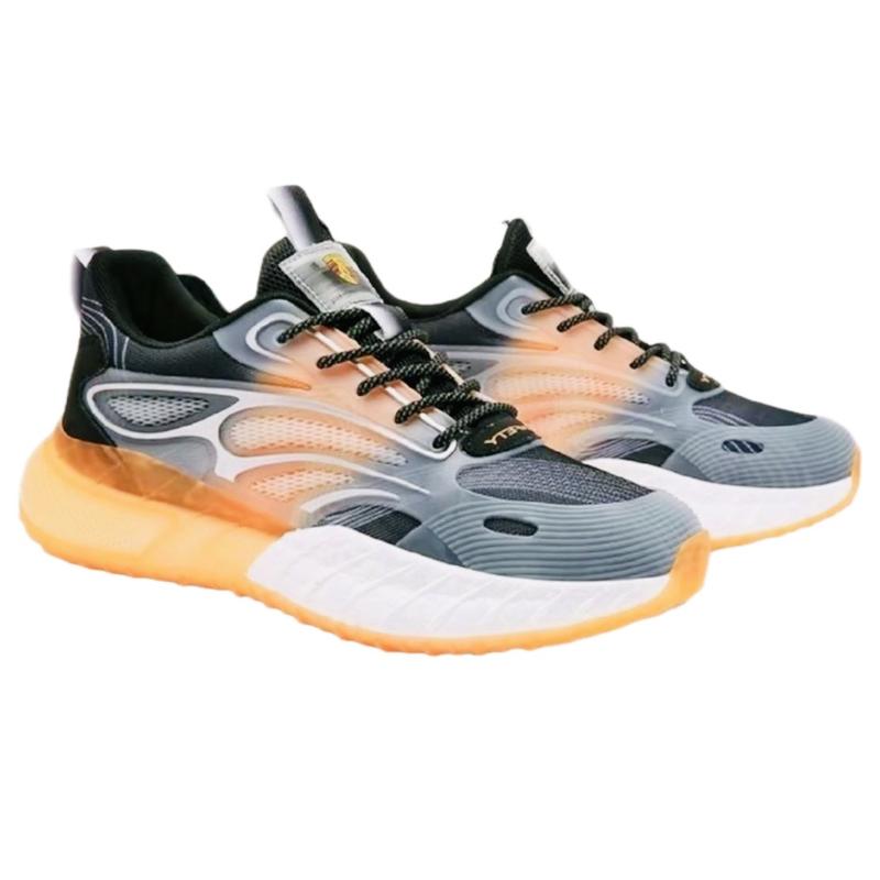 A-17( Anh Tứ Shop) GIÀY THỂ THAO CẶP NAM, NỮ SIÊU NHẸ MÀU CAM GHI THỜI TRANG THỂ THAO j30911Sneaker Shoes Đế Bằng