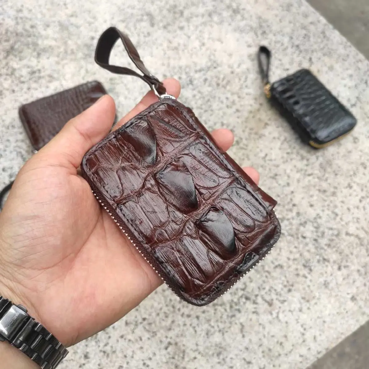 Ví đựnġ thẻ (card) mini Da cá sấu thật Cao cấp cho nam nữ!