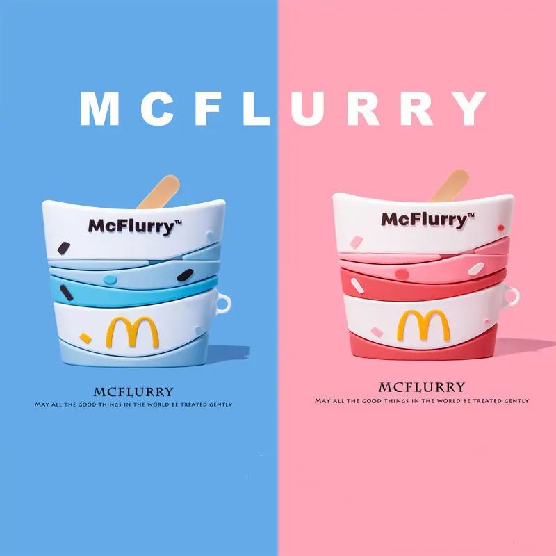 New pattern Cartoon cute Ice cream for Apple Airpods Pro 2 three-dimensional protective cover Air Pods 3 earphone cover Apple Air Pods1 silicone case
