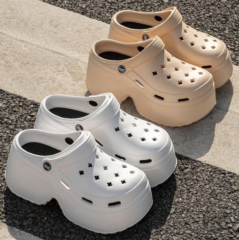  Dép Sục nữ Cros 9CM đế cao tôn dáng đẹp  Loại 1  sang xịn siêu nhẹ B64 chảnh nữ cờ rốc - Hàng Quảng Châu bền đẹp 