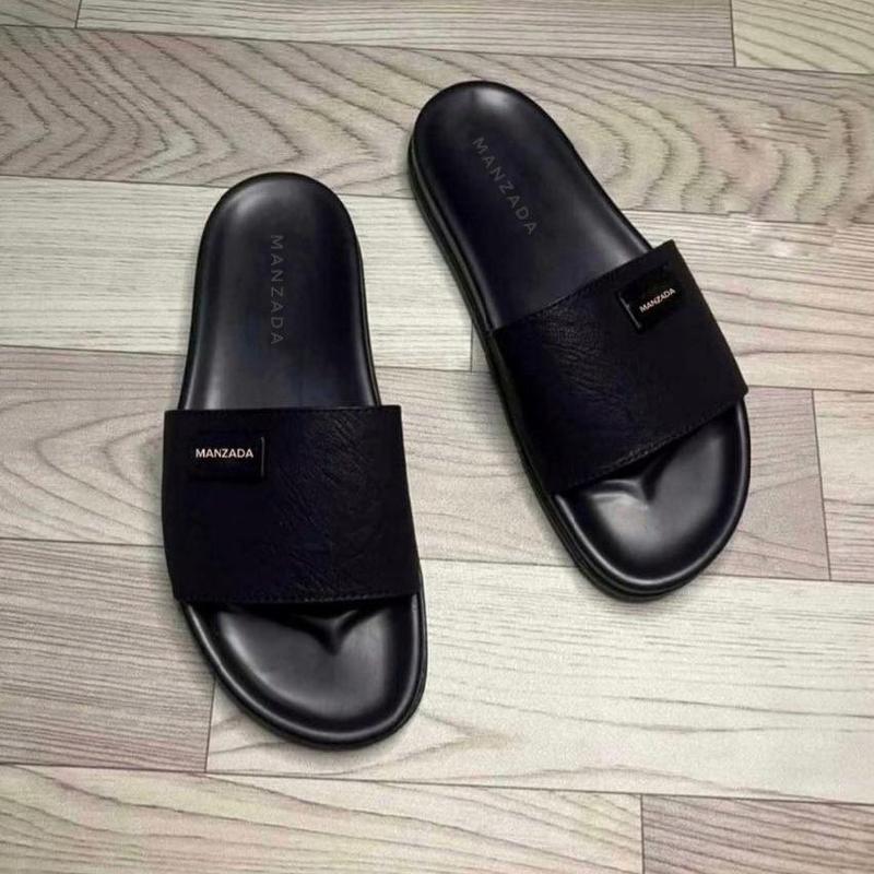 Dép da quai ngang nam có size 44,45,46,47,48,49 Manzada da bò cao cấp fullbox Mã 003 Slipper DéP Cao Su Đồng depda depnamdep 2024 Jean Đế Bằng