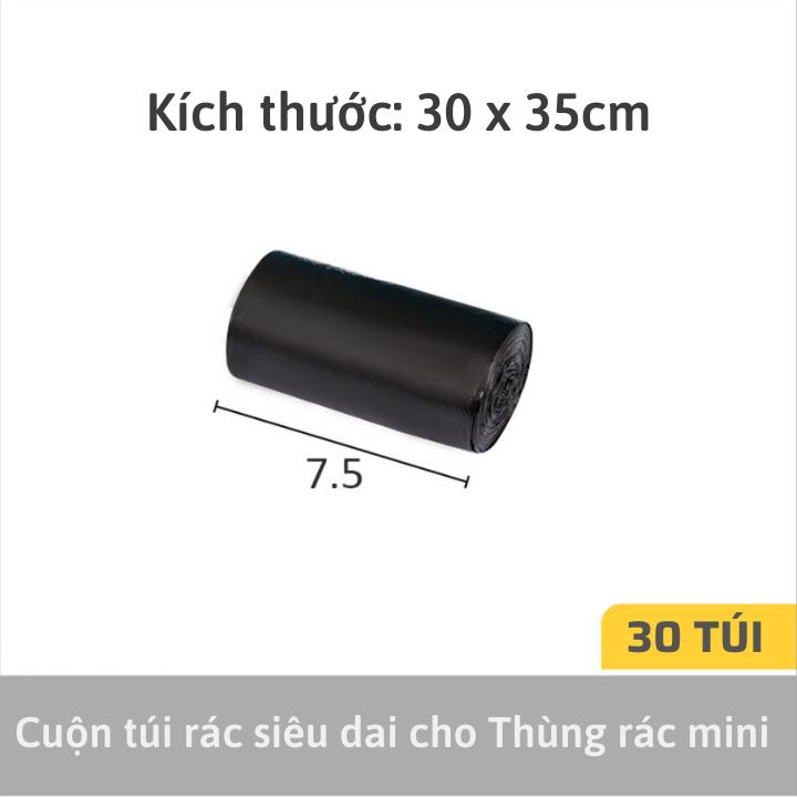Cuộn Túi Đựng Rác Mini Siêu Dai Cho Thùng Rác Mini Văn Phòng Để Bàn Nhà Bếp Kitchen