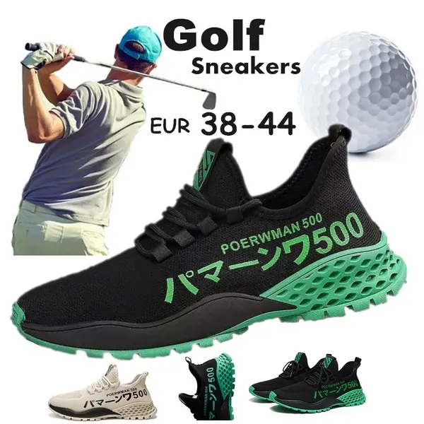Giày Golf Nam, Hàng Mới Về, Nhẹ, Chống Thấm Nước, Chống Trượt, Thoáng Khí, Thích Hợp Cho Các Môn Thể Thao 0
