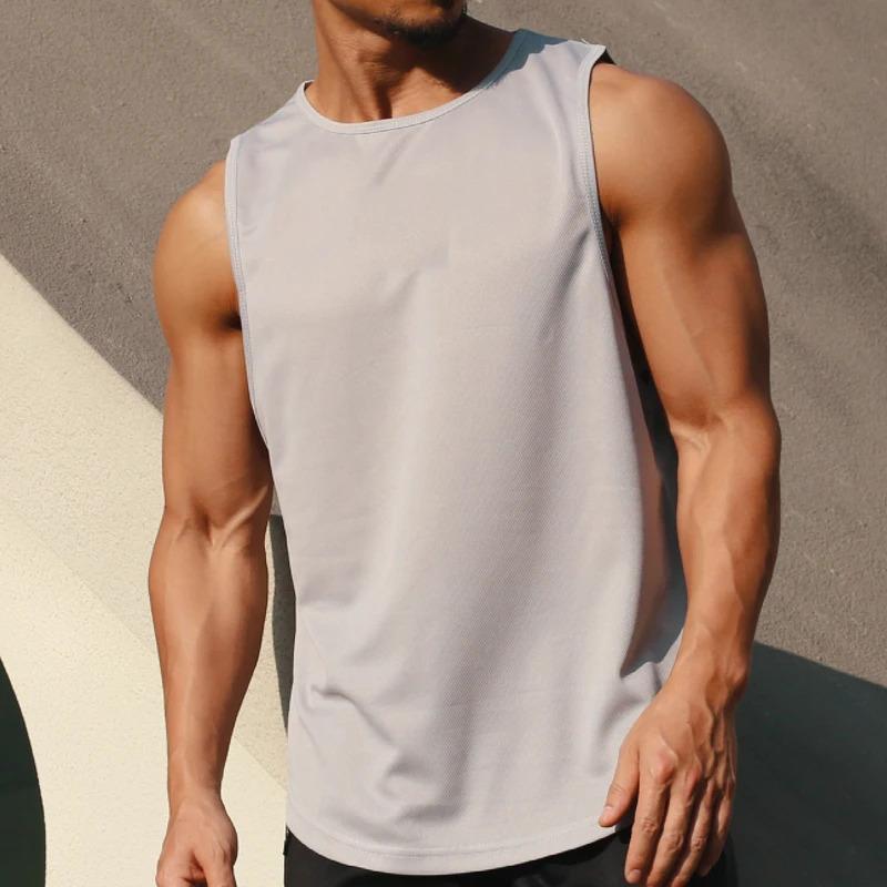 Product Introduction of Summer Gym Tank Top Men Mesh Clothing Quick Dry Bodybuilding Sleeveless T Shirt Fitness Singlets Basketball Sports Muscle Vest 15