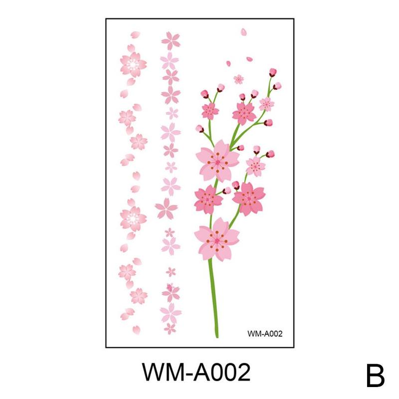 Product Introduction of Waterproof Temporary Tattoo Sticker Sexy Beautiful Sakura Flower Collarbone Arm Hand Body Art Flash Tattoo For Girls Women 23