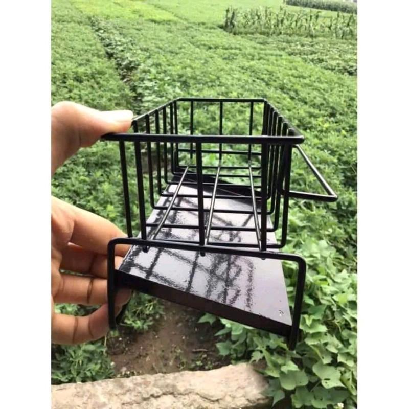 Kệ để đồ rửa chén bát, Giá đựng đồ rửa bát, Chất liệu thép không gỉ, tích hợp giá treo khăn tiện lợi. Gia dụng Dương Nguyễn. 2