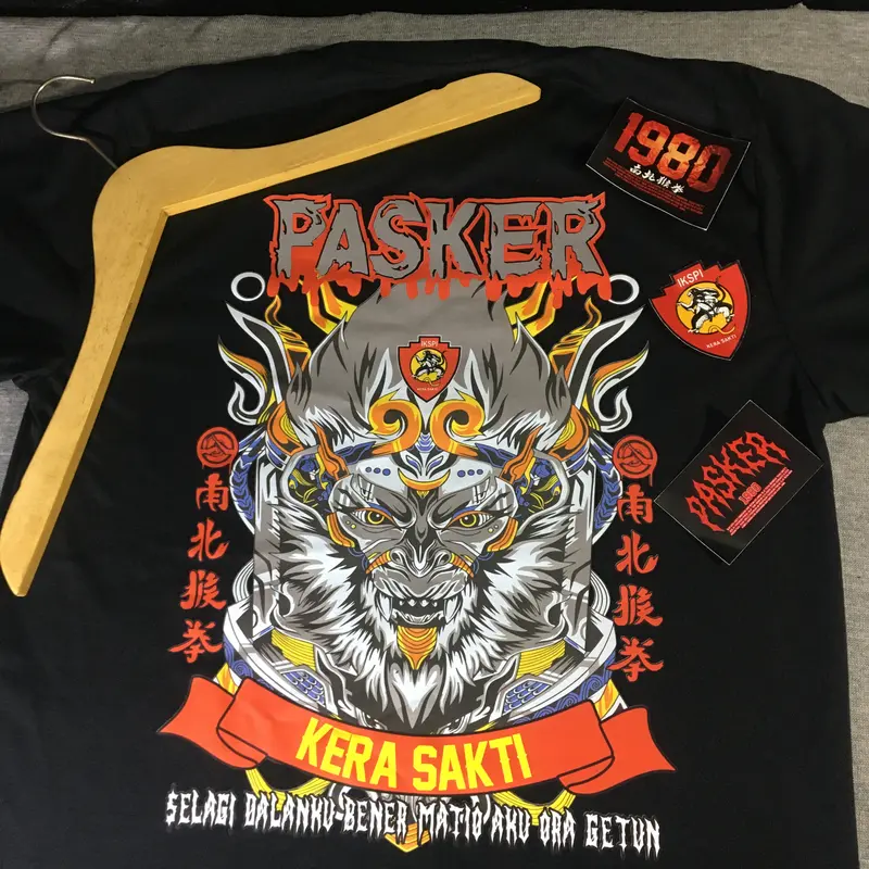 Kaos Lengan Pendek Pasker Baju Kera Sakti HANUMAN Liar Menyala Saat Terkena Cahaya 4