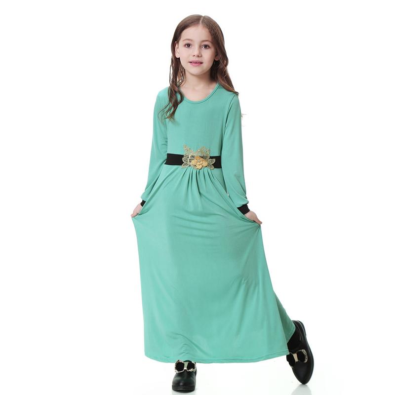 Product Introduction of 4-16 years old Muslim Girl Skirt Set Muslim Girl Long Dress Set Muslim Girl Clothing Girl Batman Skirt Set Children's Clothing South East Asia Girl Long Dress Dress 11