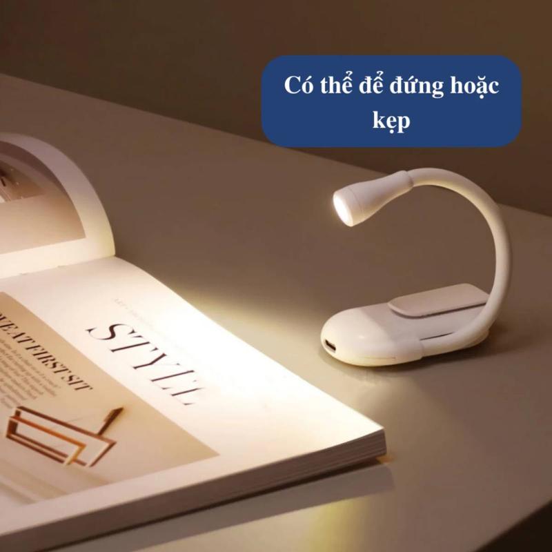  Đèn ngủ Mini LED Sách có thể điều chỉnh Clip 360 Đèn bảo vệ mắt Flip Study có thể sạc lại 3 màu để đọc sách 