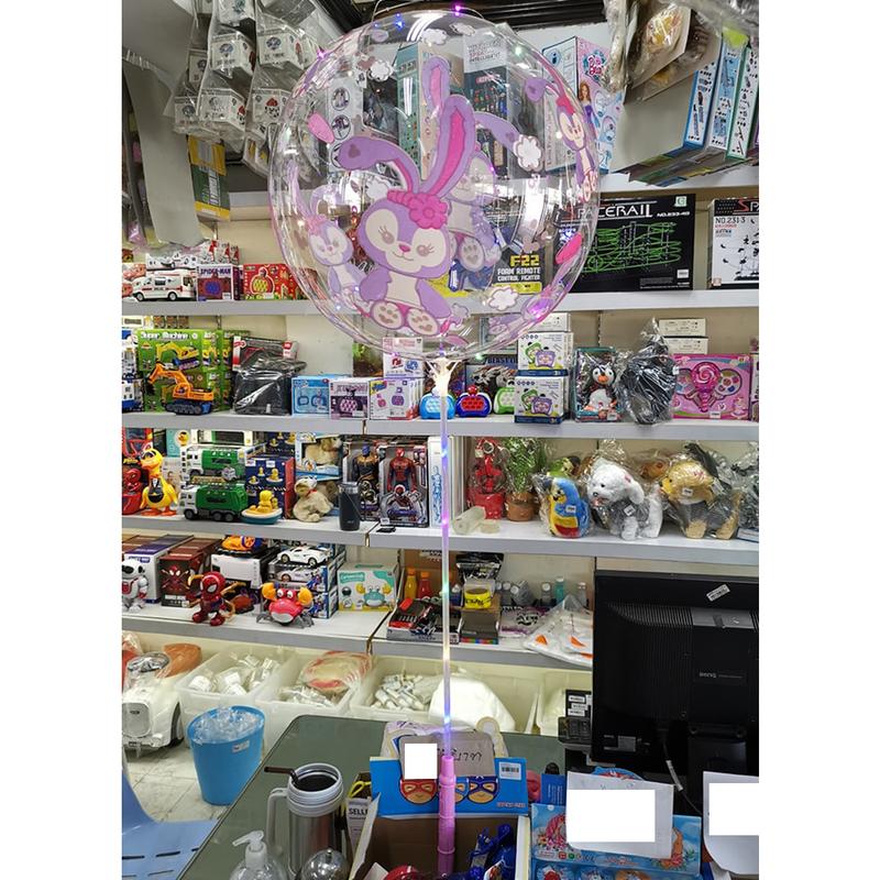 TAOTOY ลูกโป่งไฟLED ลายการ์ตูน ลูกโป่งมีก้านถือ ไฟLEDปรับได้3สเตป ชุด12ลูก 2099-4 4